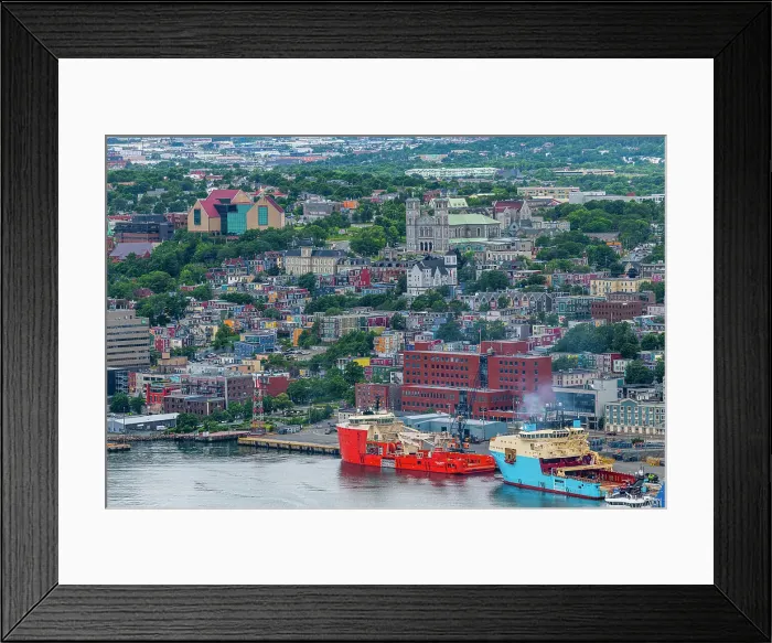 Framed Print : The town of St. John's from Signal Hill National Historic Site, St. John's, Newfoundland, Canada, North America Framed Print : The town of St. John's from Signal Hill National Historic Site, St. John's, Newfoundland, Canada, North America