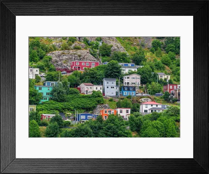 Framed Print : Colourful houses, St.John's, Newfoundland, Canada, North America Framed Print : Colourful houses, St.John's, Newfoundland, Canada, North America
