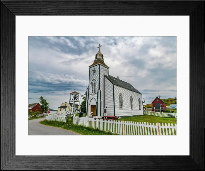 Framed Print : Church in historic town of Trinity, Bonavista Peninsula, Newfoundland, Canada, North America Framed Print : Church in historic town of Trinity, Bonavista Peninsula, Newfoundland, Canada, North America