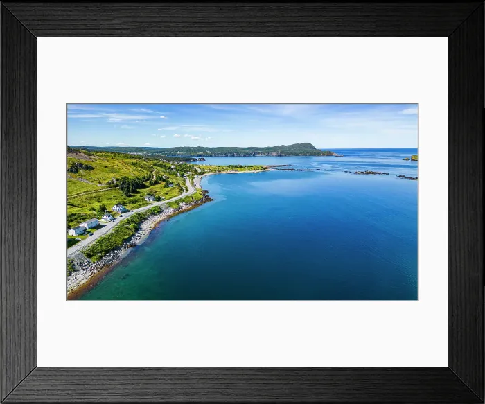 Framed Print : Aerial of the island near Ferryland, Avalon Peninsula, Newfoundland, Canada, North America Framed Print : Aerial of the island near Ferryland, Avalon Peninsula, Newfoundland, Canada, North America