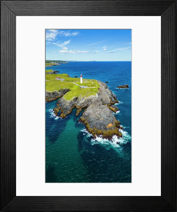 Framed Print : Aerial of Cape Race Lighthouse, Mistaken Point, UNESCO World Heritage Site, Avalon Peninsula, Newfoundland, Canada, North America Framed Print : Aerial of Cape Race Lighthouse, Mistaken Point, UNESCO World Heritage Site, Avalon Peninsula, Newfoundland, Canada, North America