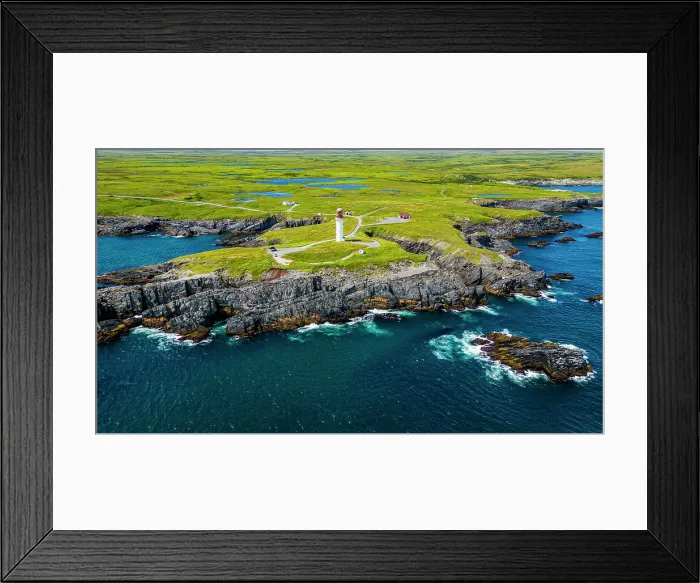 Framed Print : Aerial of Cape Race Lighthouse, Mistaken Point, UNESCO World Heritage Site, Avalon Peninsula, Newfoundland, Canada, North America Framed Print : Aerial of Cape Race Lighthouse, Mistaken Point, UNESCO World Heritage Site, Avalon Peninsula, Newfoundland, Canada, North America