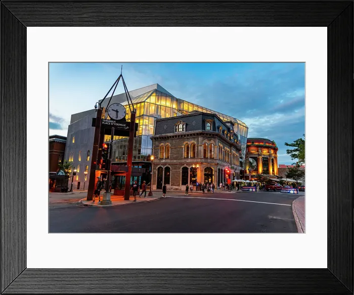 Framed Print : Old town of Quebec City at night, Quebec, Canada, North America Framed Print : Old town of Quebec City at night, Quebec, Canada, North America