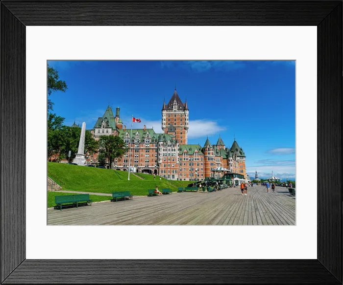 Framed Print : Dufferin Terrace and Chateau Frontenac, Quebec City, Quebec, Canada, North America