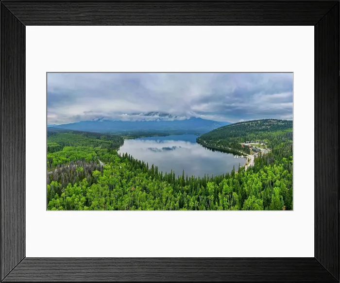 Framed Print : Aerial of Pyramid Lake, Jasper National Park, UNESCO World Heritage Site, Alberta, Canadian Rockies, Canada, North America Framed Print : Aerial of Pyramid Lake, Jasper National Park, UNESCO World Heritage Site, Alberta, Canadian Rockies, Canada, North America