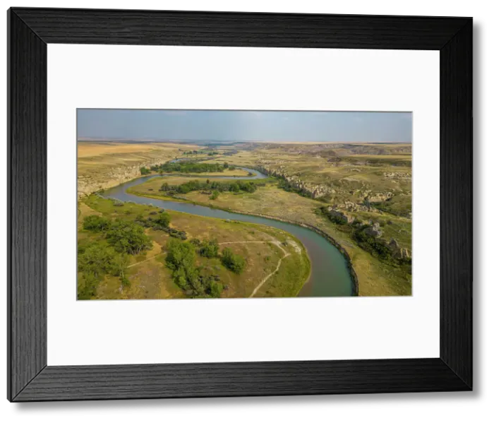 Framed Print : Aerials of Hoodoos along the Milk River, Writing-on-Stone Provincial Park, UNESCO World Heritage Site, Alberta, Canada, North America Framed Print : Aerials of Hoodoos along the Milk River, Writing-on-Stone Provincial Park, UNESCO World Heritage Site, Alberta, Canada, North America