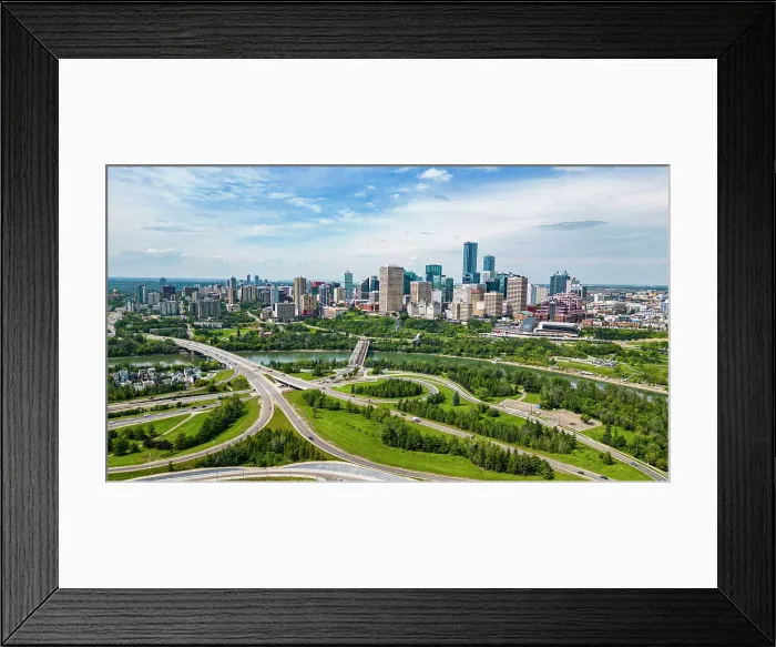 Framed Print : Skyline of Edmonton, Alberta, Canada, North America Framed Print : Skyline of Edmonton, Alberta, Canada, North America