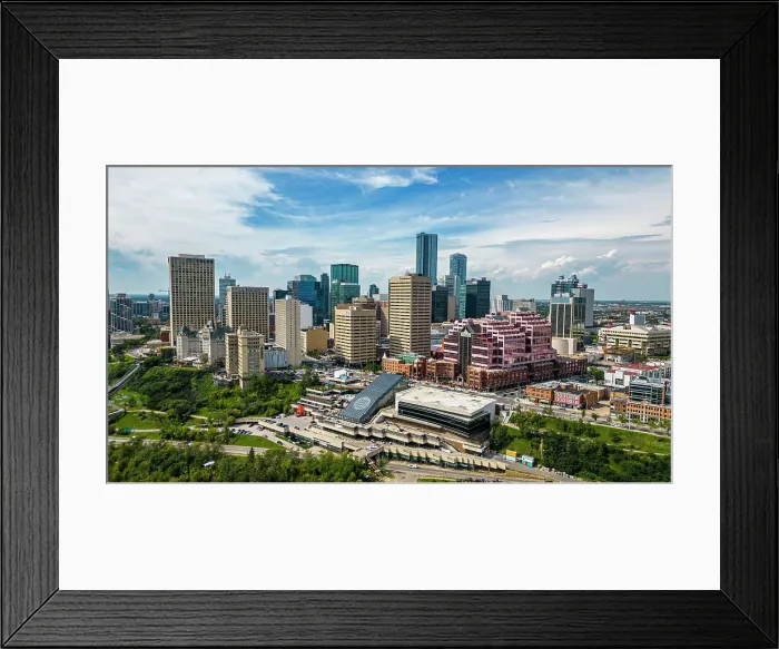 Framed Print : Aerial of the skyline of Edmonton, Alberta, Canada, North America Framed Print : Aerial of the skyline of Edmonton, Alberta, Canada, North America