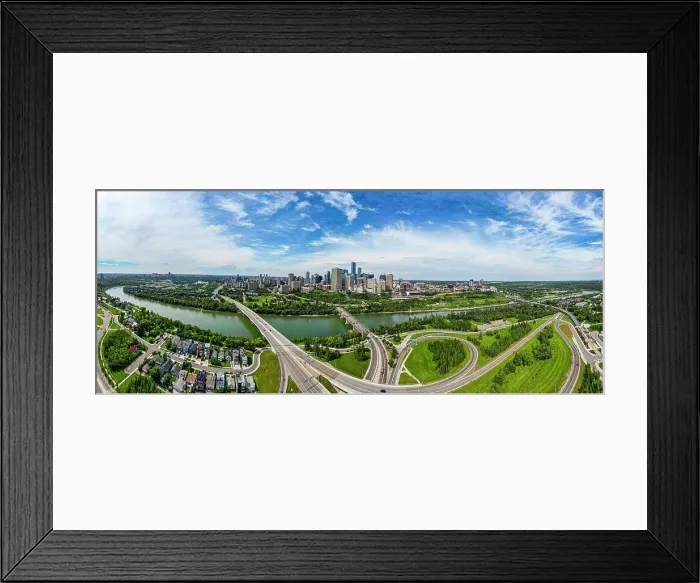 Framed Print : Aerial of the skyline of Edmonton, Alberta, Canada, North America Framed Print : Aerial of the skyline of Edmonton, Alberta, Canada, North America
