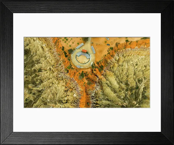 Framed Print : Aerial of the sandstone erosion landscape of Miradouro da Lua (Viewpoint of the Moon), south of Luanda, Angola, Africa Framed Print : Aerial of the sandstone erosion landscape of Miradouro da Lua (Viewpoint of the Moon), south of Luanda, Angola, Africa