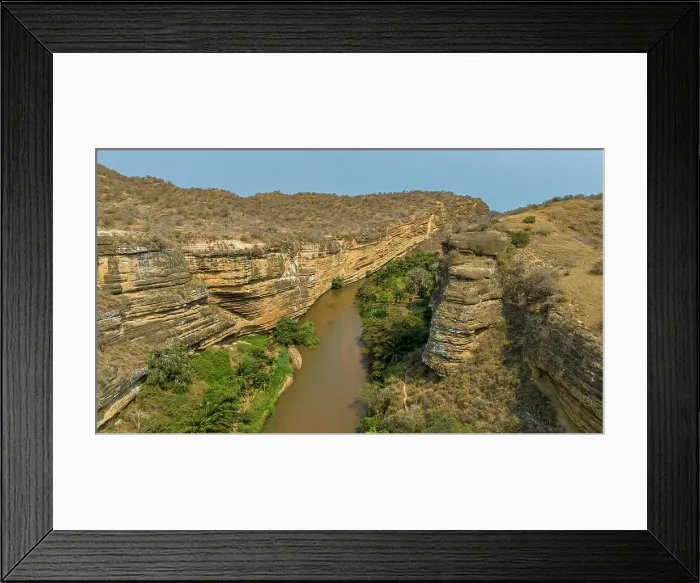 Framed Print : Aerial of the Rio Cubal Canyon, Angola, Africa Framed Print : Aerial of the Rio Cubal Canyon, Angola, Africa