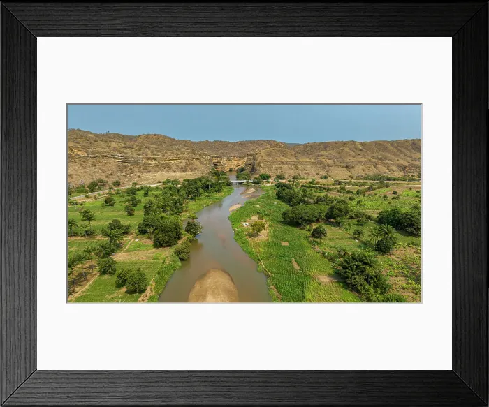 Framed Print : Aerial of the Rio Cubal Canyon, Angola, Africa Framed Print : Aerial of the Rio Cubal Canyon, Angola, Africa