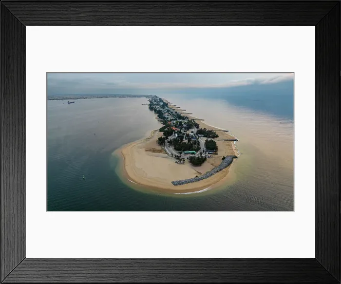 Framed Print : Aerial of the long sandy peninsula, Lobito, Angola, Africa Framed Print : Aerial of the long sandy peninsula, Lobito, Angola, Africa