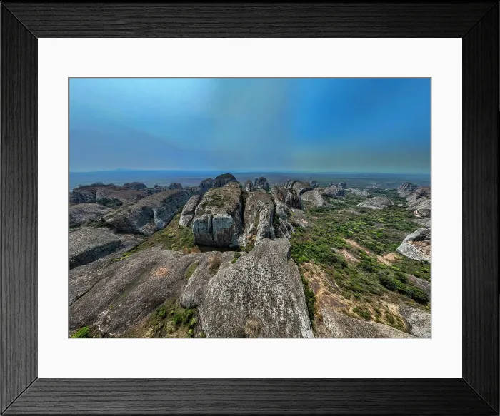 Framed Print : Aerial of black rocks of Pungo Andongo, Malanje, Angola, Africa Framed Print : Aerial of black rocks of Pungo Andongo, Malanje, Angola, Africa