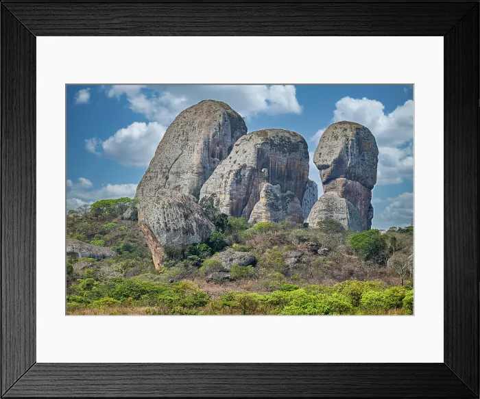 Framed Print : Aerial of black rocks of Pungo Andongo, Malanje, Angola, Africa Framed Print : Aerial of black rocks of Pungo Andongo, Malanje, Angola, Africa