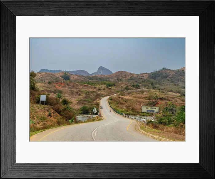 Framed Print : Road over the Cuvo River (Rio Keve), near confluence with Toeota River, Conda, Kumbira Forest Reserve, Kwanza Sul, Angola, Africa Framed Print : Road over the Cuvo River (Rio Keve), near confluence with Toeota River, Conda, Kumbira Forest Reserve, Kwanza Sul, Angola, Africa