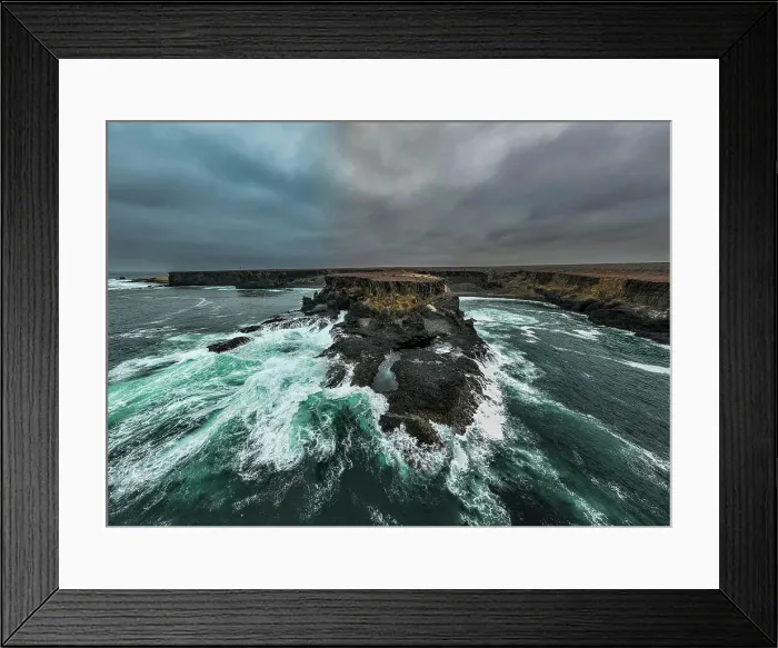 Framed Print : Aerial of the wild coastline with basalt pools on the Atlantic coastline, Dombe Grande, Namibre, Angola, Africa Framed Print : Aerial of the wild coastline with basalt pools on the Atlantic coastline, Dombe Grande, Namibre, Angola, Africa