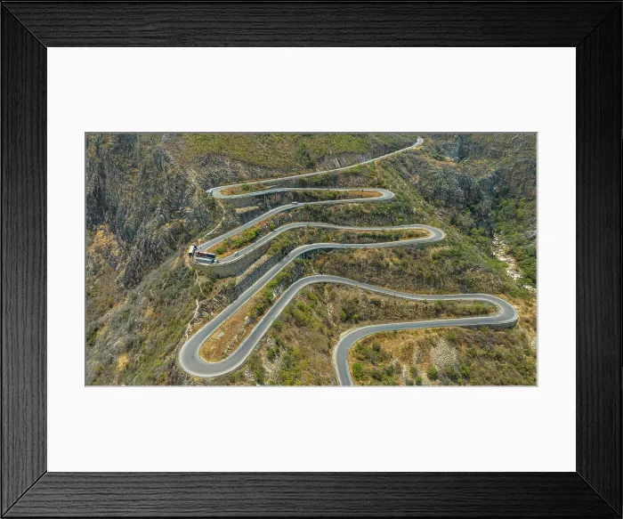Framed Print : Aerial of Serra da Leba mountain pass, Angola, Africa