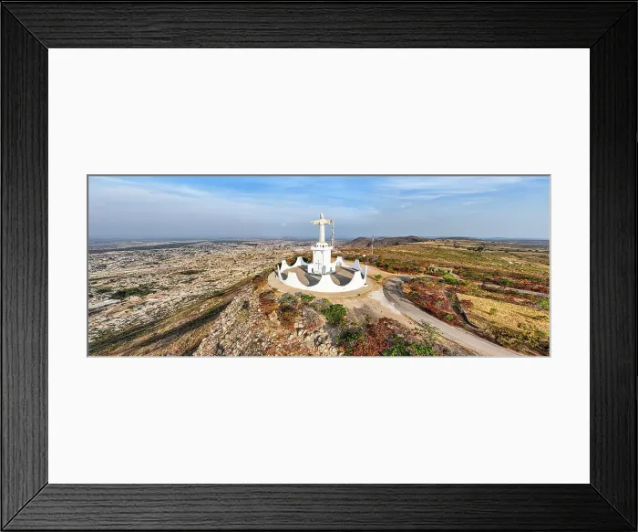 Framed Print : Aerial of the Christ the King Statue, overlooking Lubango, Angola, Africa Framed Print : Aerial of the Christ the King Statue, overlooking Lubango, Angola, Africa