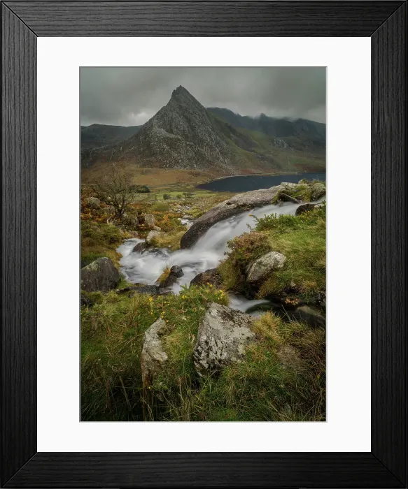 Framed Print : Stream and Tryfan Mountain, Ogwen Valley, Snowdonia, Wales, United Kingdom, Europe Framed Print : Stream and Tryfan Mountain, Ogwen Valley, Snowdonia, Wales, United Kingdom, Europe