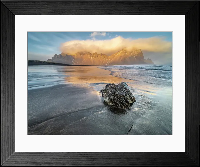 Framed Print : Stokksnes beach looking towards Vestrahorn Mountain, Iceland, Polar Regions Framed Print : Stokksnes beach looking towards Vestrahorn Mountain, Iceland, Polar Regions