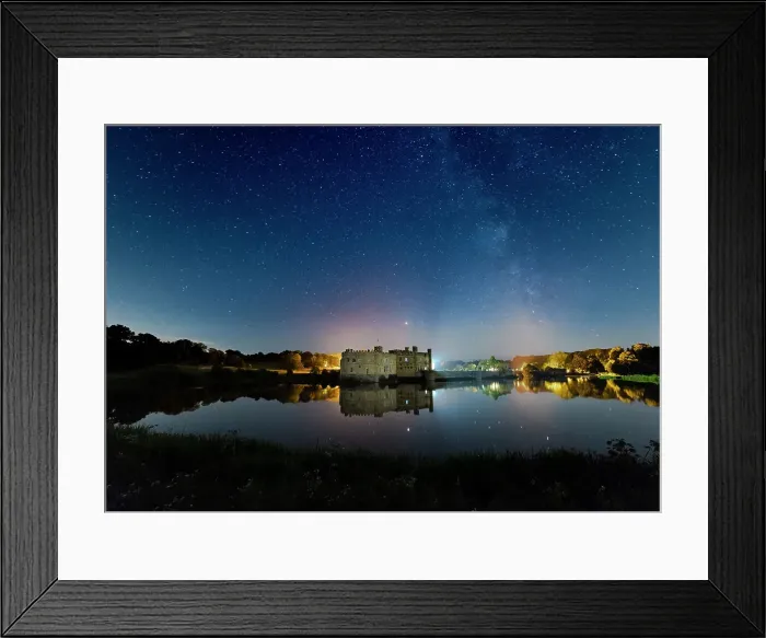Framed Print : Night sky and Milky Way over Leeds Castle, near Maidstone, Kent, England, United Kingdom, Europe Framed Print : Night sky and Milky Way over Leeds Castle, near Maidstone, Kent, England, United Kingdom, Europe