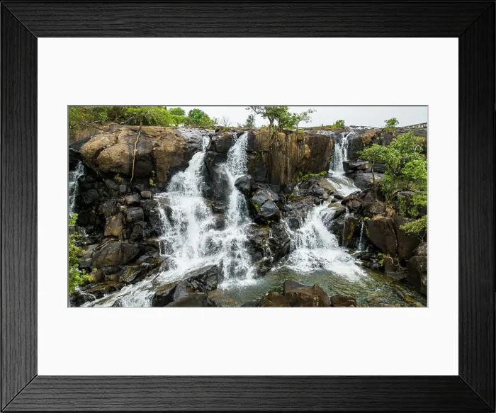 Framed Print : Aerial of Chiumbe waterfalls, Lunda Sul, Angola, Africa Framed Print : Aerial of Chiumbe waterfalls, Lunda Sul, Angola, Africa