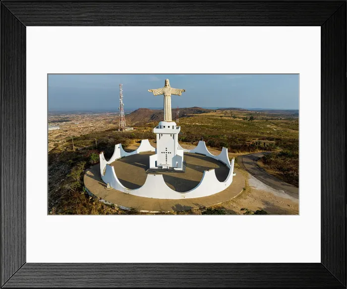 Framed Print : Aerial of the Christ the King Statue, overlooking Lubango, Angola, Africa Framed Print : Aerial of the Christ the King Statue, overlooking Lubango, Angola, Africa