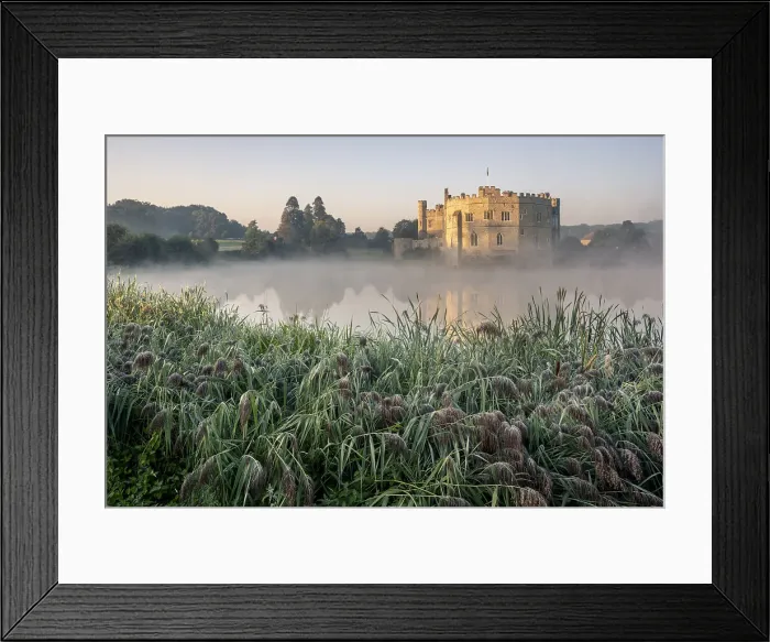 Framed Print : Leeds Castle in morning mist, near Maidstone, Kent, England, United Kingdom, Europe Framed Print : Leeds Castle in morning mist, near Maidstone, Kent, England, United Kingdom, Europe