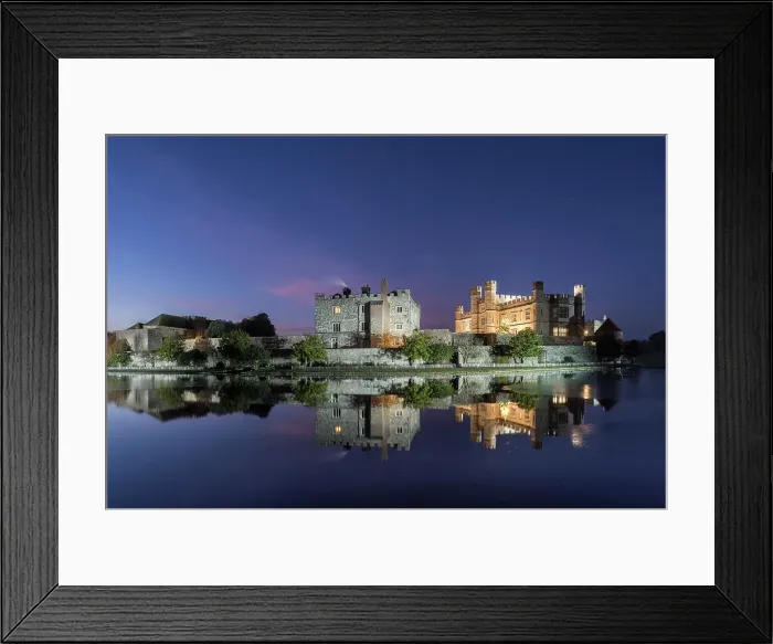 Framed Print : Leeds Castle at night, illuminated, reflected in moat, near Maidstone, Kent, England, United Kingdom, Europe Framed Print : Leeds Castle at night, illuminated, reflected in moat, near Maidstone, Kent, England, United Kingdom, Europe