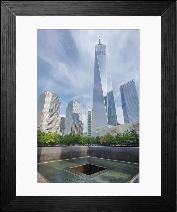 Framed Print : One World Trade Centre and buildings in Lower Manhattan with the 9 / 11 Memorial's reflecting pools, New York City, United States of America, North America Framed Print : One World Trade Centre and buildings in Lower Manhattan with the 9 / 11 Memorial's reflecting pools, New York City, United States of America, North America
