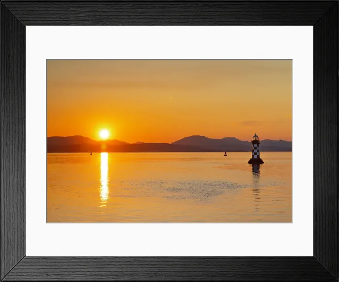 Framed Print : Sunset at Port Glasgow, Firth of Clyde, Inverclyde, Scotland, United Kingdom, Europe