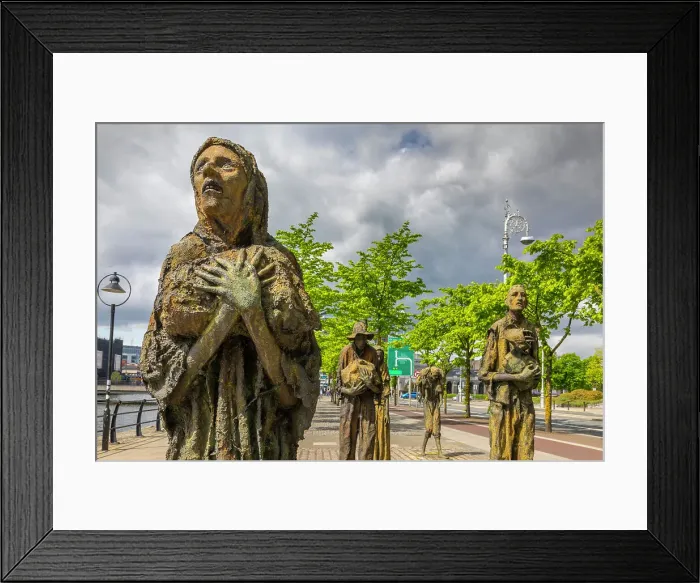 Framed Print : Famine Memorial, Custom House Quay, Dublin, Republic of Ireland, Europe Framed Print : Famine Memorial, Custom House Quay, Dublin, Republic of Ireland, Europe