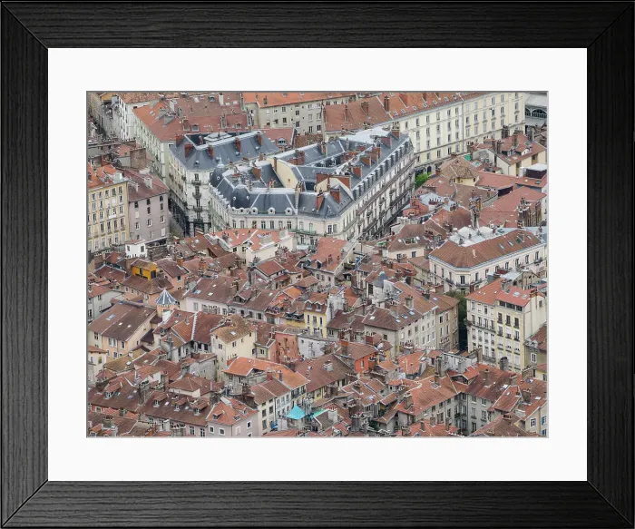 Framed Print : Th center of Grenoble as viewed from the Bastille, Grenoble, Auvergne-Rhone-Alpes, France, Europe Framed Print : Th center of Grenoble as viewed from the Bastille, Grenoble, Auvergne-Rhone-Alpes, France, Europe