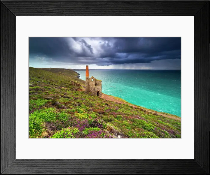 Framed Print : Wheal Coates with a thunderstorm, UNESCO World Heritage Site, St. Agnes, Cornwall, England, United Kingdom, Europe Framed Print : Wheal Coates with a thunderstorm, UNESCO World Heritage Site, St. Agnes, Cornwall, England, United Kingdom, Europe
