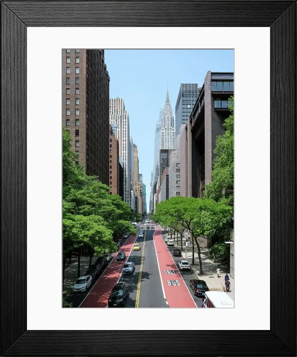 Framed Print : View of 42nd Street, a significant crosstown avenue, from the Tudor City Overpass (Tudor City Btidge), Manhattan borough of New York City, United States of America, North America Framed Print : View of 42nd Street, a significant crosstown avenue, from the Tudor City Overpass (Tudor City Btidge), Manhattan borough of New York City, United States of America, North America