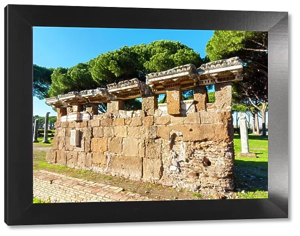 Theater, Ostia Antica archaeological site, Ostia, Rome province, Latium (Lazio), Italy, Europe