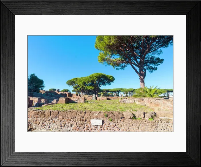 Framed Print : Republican temple, Ostia Antica archaeological site, Ostia, Rome province, Latium (Lazio), Italy, Europe