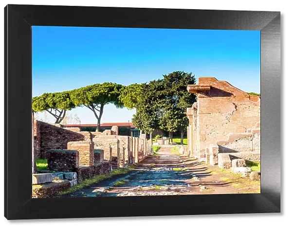 Cardus, Ostia Antica archaeological site, Ostia, Rome province, Latium (Lazio), Italy, Europe