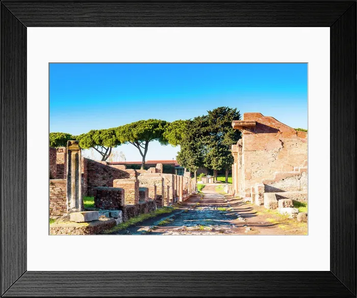 Framed Print : Cardus, Ostia Antica archaeological site, Ostia, Rome province, Latium (Lazio), Italy, Europe Framed Print : Cardus, Ostia Antica archaeological site, Ostia, Rome province, Latium (Lazio), Italy, Europe