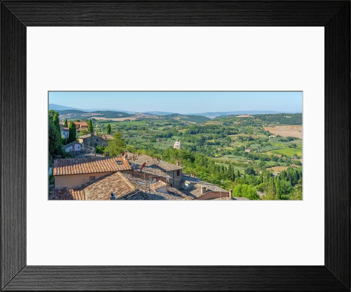 Framed Print : View of Tuscan landscape and rooftops from Montepulciano, Montepulciano, Province of Siena, Tuscany, Italy, Europe Framed Print : View of Tuscan landscape and rooftops from Montepulciano, Montepulciano, Province of Siena, Tuscany, Italy, Europe