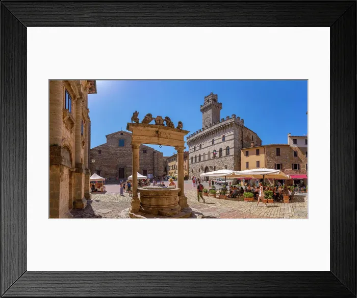 Framed Print : View of well and Palazzo Comunale in Piazza Grande in Montepulciano, Montepulciano, Province of Siena, Tuscany, Italy, Europe Framed Print : View of well and Palazzo Comunale in Piazza Grande in Montepulciano, Montepulciano, Province of Siena, Tuscany, Italy, Europe