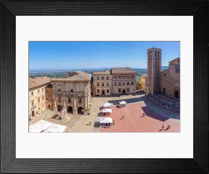 Framed Print : View of Piazza Grande from Palazzo Comunale in Montepulciano, Montepulciano, Province of Siena, Tuscany, Italy, Europe Framed Print : View of Piazza Grande from Palazzo Comunale in Montepulciano, Montepulciano, Province of Siena, Tuscany, Italy, Europe