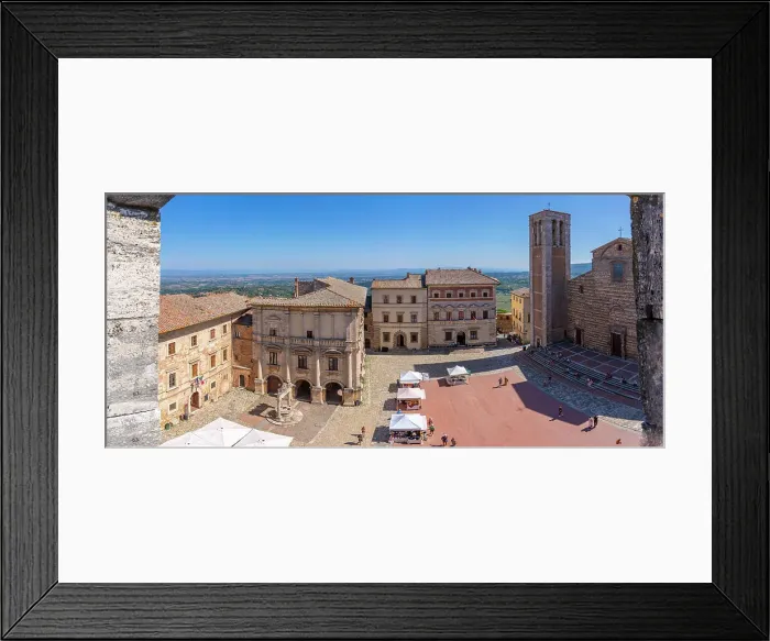 Framed Print : View of Piazza Grande from Palazzo Comunale in Montepulciano, Montepulciano, Province of Siena, Tuscany, Italy, Europe Framed Print : View of Piazza Grande from Palazzo Comunale in Montepulciano, Montepulciano, Province of Siena, Tuscany, Italy, Europe