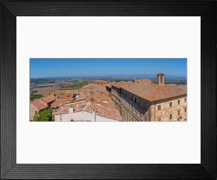 Framed Print : View of Tuscan landscape and rooftops from Palazzo Comunale in Montepulciano, Montepulciano, Province of Siena, Tuscany, Italy, Europe Framed Print : View of Tuscan landscape and rooftops from Palazzo Comunale in Montepulciano, Montepulciano, Province of Siena, Tuscany, Italy, Europe