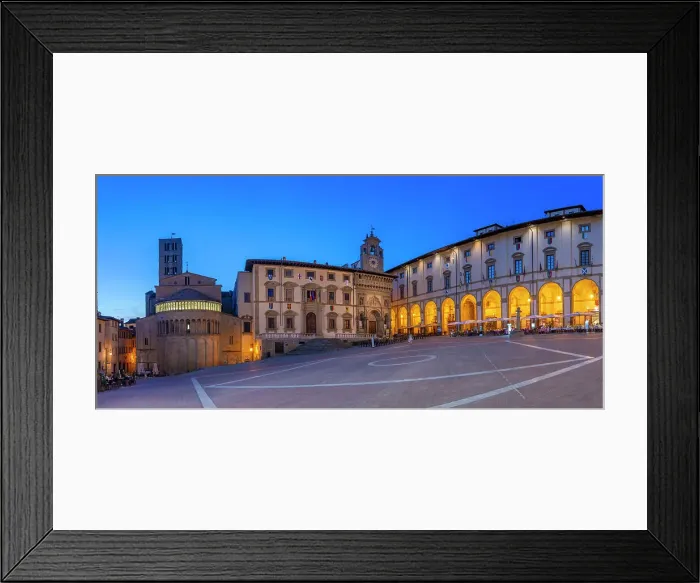 Framed Print : View of architecture in Piazza Grande at dusk, Arezzo, Province of Arezzo, Tuscany, Italy, Europe Framed Print : View of architecture in Piazza Grande at dusk, Arezzo, Province of Arezzo, Tuscany, Italy, Europe