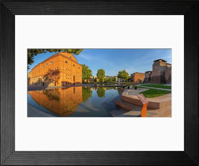 Framed Print : View of Amintore Galli Theatre and Rocca Malatestiana from Piazza Malatesta, Rimini, Emilia-Romagna, Italy, Europe Framed Print : View of Amintore Galli Theatre and Rocca Malatestiana from Piazza Malatesta, Rimini, Emilia-Romagna, Italy, Europe