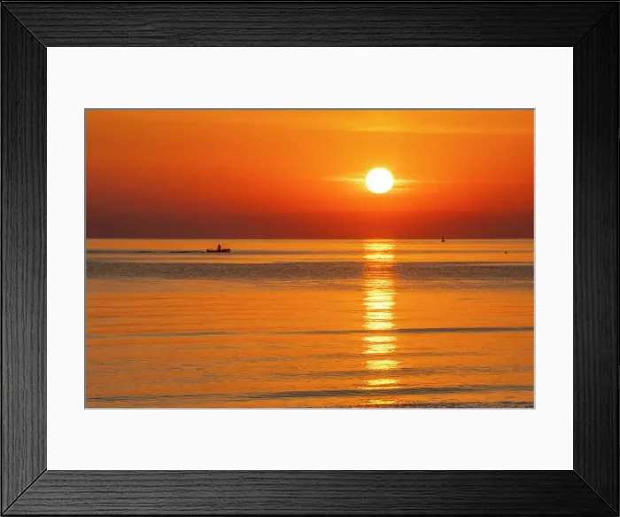 Framed Print : View of sunrise reflecting in the sea from Rimini Beach, Rimini, Emilia-Romagna, Italy, Europe Framed Print : View of sunrise reflecting in the sea from Rimini Beach, Rimini, Emilia-Romagna, Italy, Europe