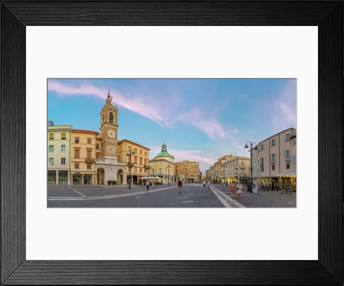 Framed Print : View of Torre dell'Orologio in Piazza Tre Martiri, Rimini, Emilia-Romagna, Italy, Europe Framed Print : View of Torre dell'Orologio in Piazza Tre Martiri, Rimini, Emilia-Romagna, Italy, Europe