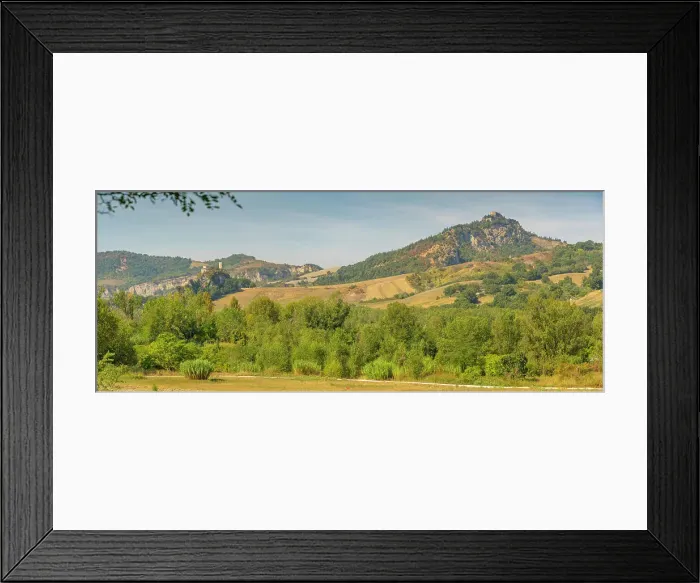 Framed Print : View of countryside towards San Leo, Province of San Rimini, Emilia-Romagna, Italy, Europe Framed Print : View of countryside towards San Leo, Province of San Rimini, Emilia-Romagna, Italy, Europe